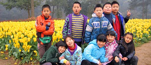漫步郁金香的花海,感受歐洲的春天--小學(xué)部三年級(jí)同學(xué)春游石象湖